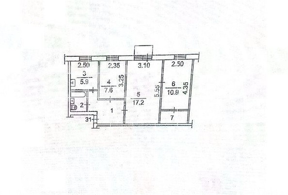 
   Продам 3-комнатную, 54.9 м², Кулагина ул, 9

. Фото 7.