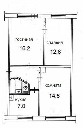 
   Продам 3-комнатную, 59.1 м², Олега Кошевого ул, 77

. Фото 7.