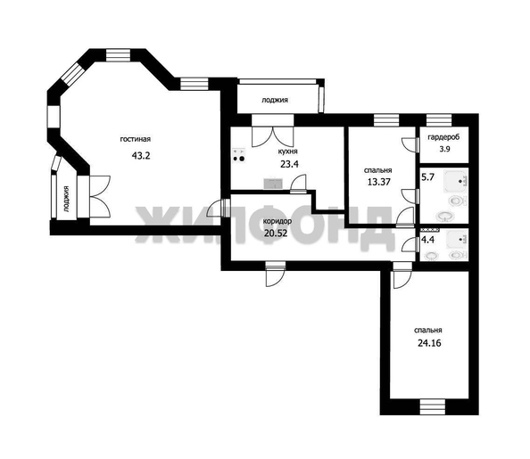 
   Продам 3-комнатную, 140 м², Затеевский пер, 8

. Фото 26.