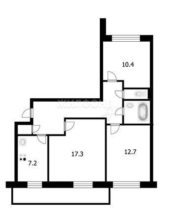 
   Продам 3-комнатную, 65.9 м², Мичурина ул, 2

. Фото 8.