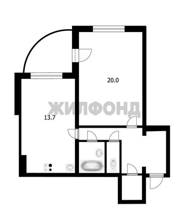 
  Продается 2-комн. квартира, 49 м², Ивана Черных ул, д. 48
. Фото 14.