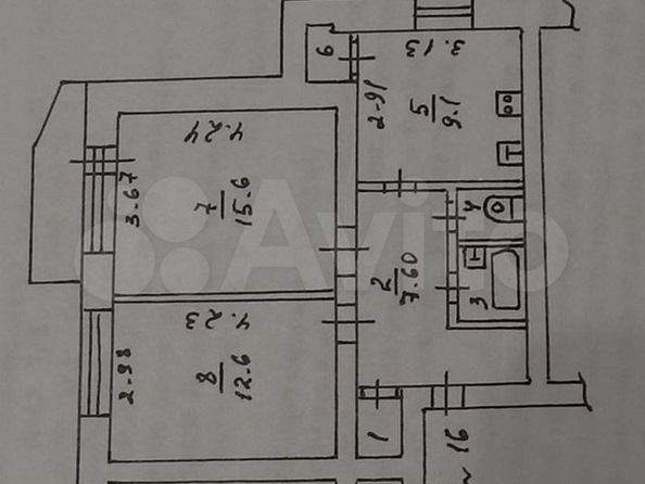 
  Продается 2-комн. квартира, 58 м², Говорова ул, д. 76
. Фото 17.