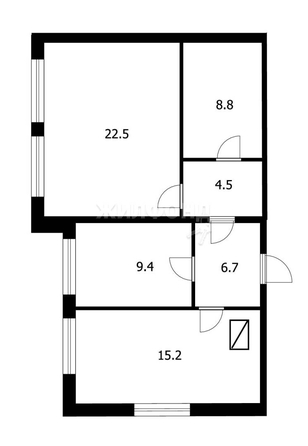 
   Продам 2-комнатную, 66.1 м², Дорожников, 2а

. Фото 11.