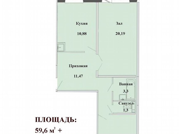 
  Продается 2-комн. квартира, 59.6 м², ЖК Радонежский, Береговая дом 17
. Фото 1.