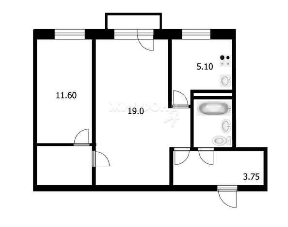 
   Продам 2-комнатную, 45.1 м², Трамвайная ул, 1

. Фото 9.