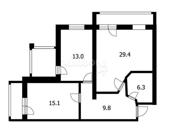 
   Продам 2-комнатную, 87 м², Лебедева ул, 5а

. Фото 9.