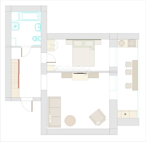 
   Продам 1-комнатную, 51 м², Карла Маркса ул, 34

. Фото 19.