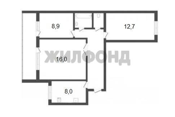 
   Продам 3-комнатную, 62 м², Советская ул, 105

. Фото 21.