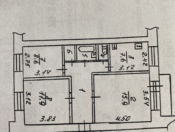
  Продается 3-комн. квартира, 56.6 м², Бела Куна ул, д. 18
. Фото 1.