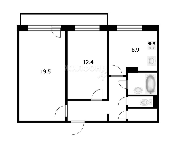 
   Продам 2-комнатную, 54 м², Говорова ул, 48

. Фото 15.