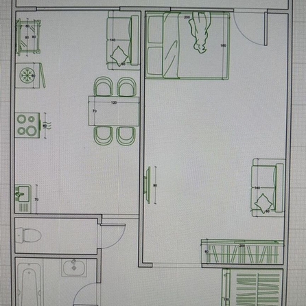 
  Продается 1-комн. квартира, 43.7 м², Ботанический пер, д. 6/4
. Фото 2.
