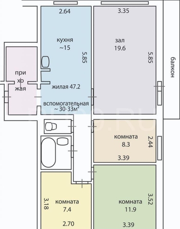 
  Продается 4-комн. квартира, 70 м², Иркутский тракт, д. 57
. Фото 1.