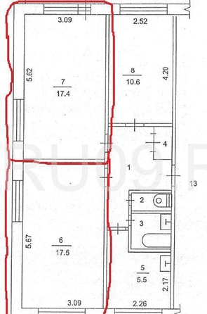 
   Продам комнату, 49 м², Ивана Черных ул, 95

. Фото 9.