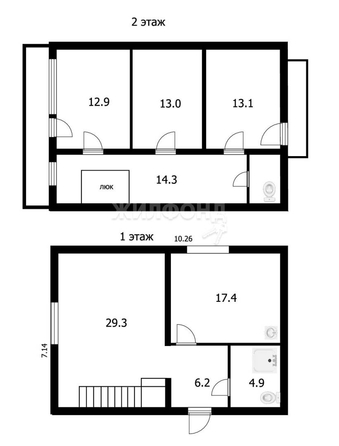 
   Продам дом, 111.6 м², Томск

. Фото 16.