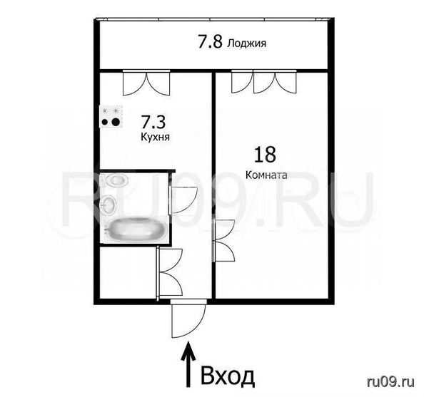 
   Продам 1-комнатную, 34.7 м², Королёва ул, 4

. Фото 2.