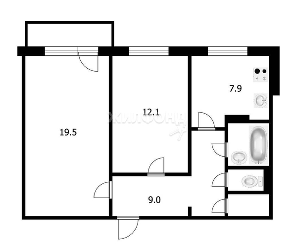 
   Продам 2-комнатную, 53 м², Ференца Мюнниха ул, 38

. Фото 16.