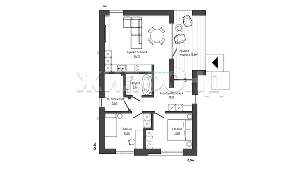 
   Продам дом, 86 м², Кафтанчиково

. Фото 2.
