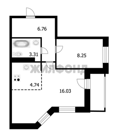 
   Продам 2-комнатную, 39.09 м², Энергетиков ул, 15а

. Фото 11.