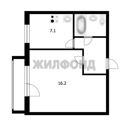 
  Продается 1-комн. квартира, 31.2 м², Профсоюзная ул, д. 22
. Фото 10.