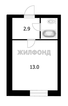 
  Продается 1-комн. квартира, 18 м², Колхозная ул, д. 11
. Фото 6.