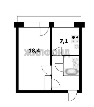 
  Продается 1-комн. квартира, 36.6 м², Федора Лыткина ул, д. 22
. Фото 8.
