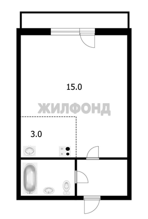 
  Продается студия, 24.1 м², Светлый пер, д. 35
. Фото 8.