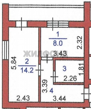 
  Продается 1-комн. квартира, 33 м², Ботанический пер, д. 7А
. Фото 12.