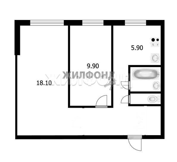 
  Продается 2-комн. квартира, 44.2 м², Фрунзе пр-кт, д. 102
. Фото 10.