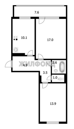 
  Продается 2-комн. квартира, 56 м², Заречная 4-я ул, д. 46
. Фото 25.