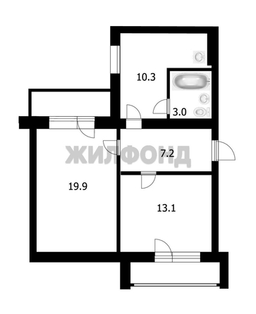 
  Продается 2-комн. квартира, 53.5 м², Алтайская ул, д. 163А
. Фото 9.