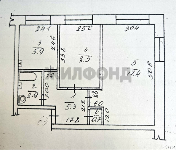 
  Продается 2-комн. квартира, 40.7 м², Коммунистический пр-кт, д. 80
. Фото 11.