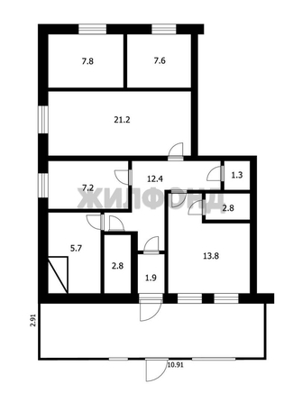 
  Продается дом, 84.5 м², деревня Лязгино
. Фото 14.