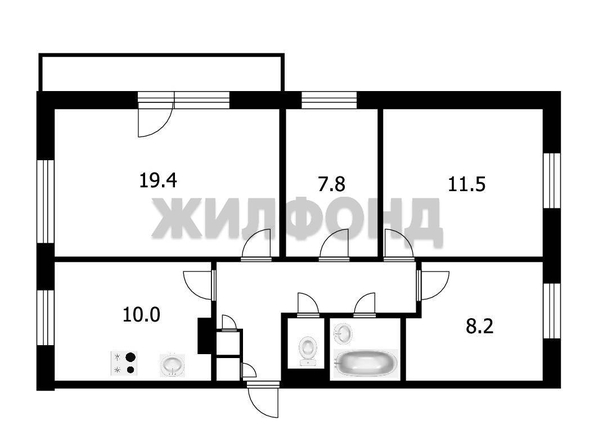 
  Продается 4-комн. квартира, 71 м², Мокрушина ул, д. 16
. Фото 20.