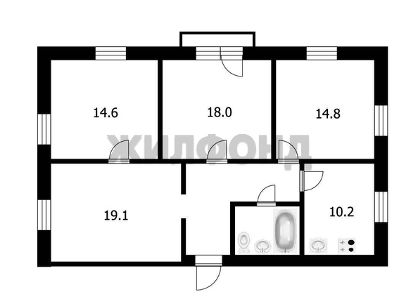 
  Продается 4-комн. квартира, 95.2 м², Гагарина ул, д. 31
. Фото 12.