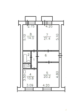 
  Продается 3-комн. квартира 83.9 м². Фото 2.