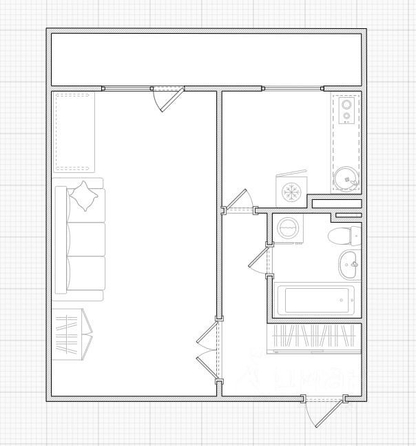
  Сдается 1-комн. квартира 36 м². Фото 24.