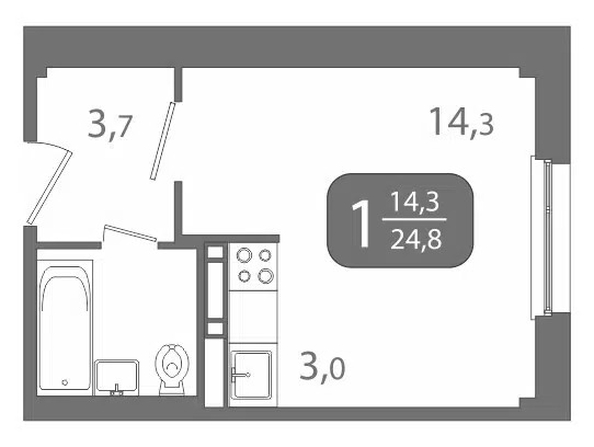 
  Продается апартамент 24.9 м². Фото 9.