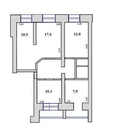 
  Продается 4-комн. квартира 74.8 м². Фото 12.