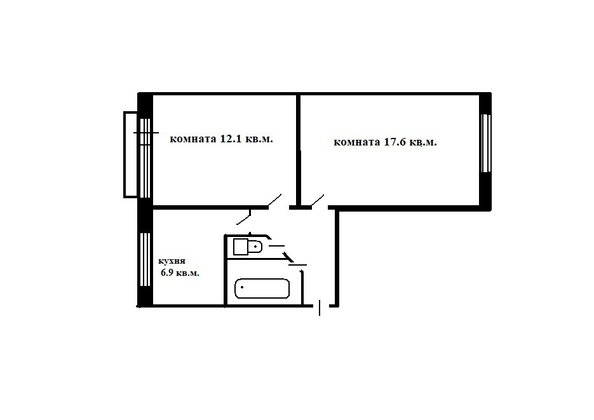 
  Продается 2-комн. квартира 44 м². Фото 10.