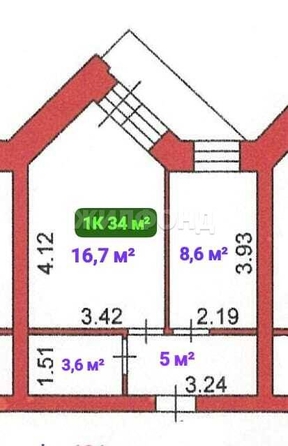 
  Продается 1-комн. квартира 33.7 м². Фото 16.