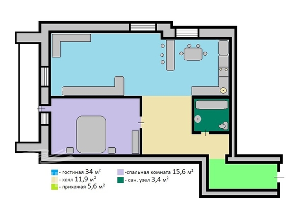 
  Продается 2-комн. квартира 70.5 м². Фото 3.