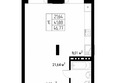 Олимп : Планировка Студия 43,1, 43,2 м²