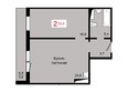 Калина, дом 2, строение 1: Планировка 2-комн 53,9 м²