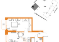 Страна.Тополевая, корпус 1: Планировка 1-комн 41,37 м²