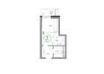Юдинский, дом 1.4: Планировка 1-комн 27,17 м²