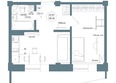 Профсоюзная, 7: Планировка 1-комн 38,01 м²