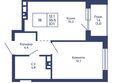 Башни Дзен: Планировка 1-комн 37,1 - 37,3 м²