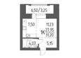 Бавария, дом 12: Планировка 1-комн 27,95, 31,2 м²