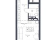 Фора, дом 6: Планировка Студия 23,4, 23,6 м²