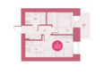 Арбан Smart (Смарт) на Шахтеров, дом 3: Планировка двухкомнатной квартиры 34 кв.м